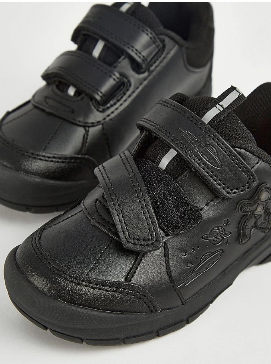 "George at Asda Black LED Light Up School Shoes for Kids – Comfortable & Stylish"