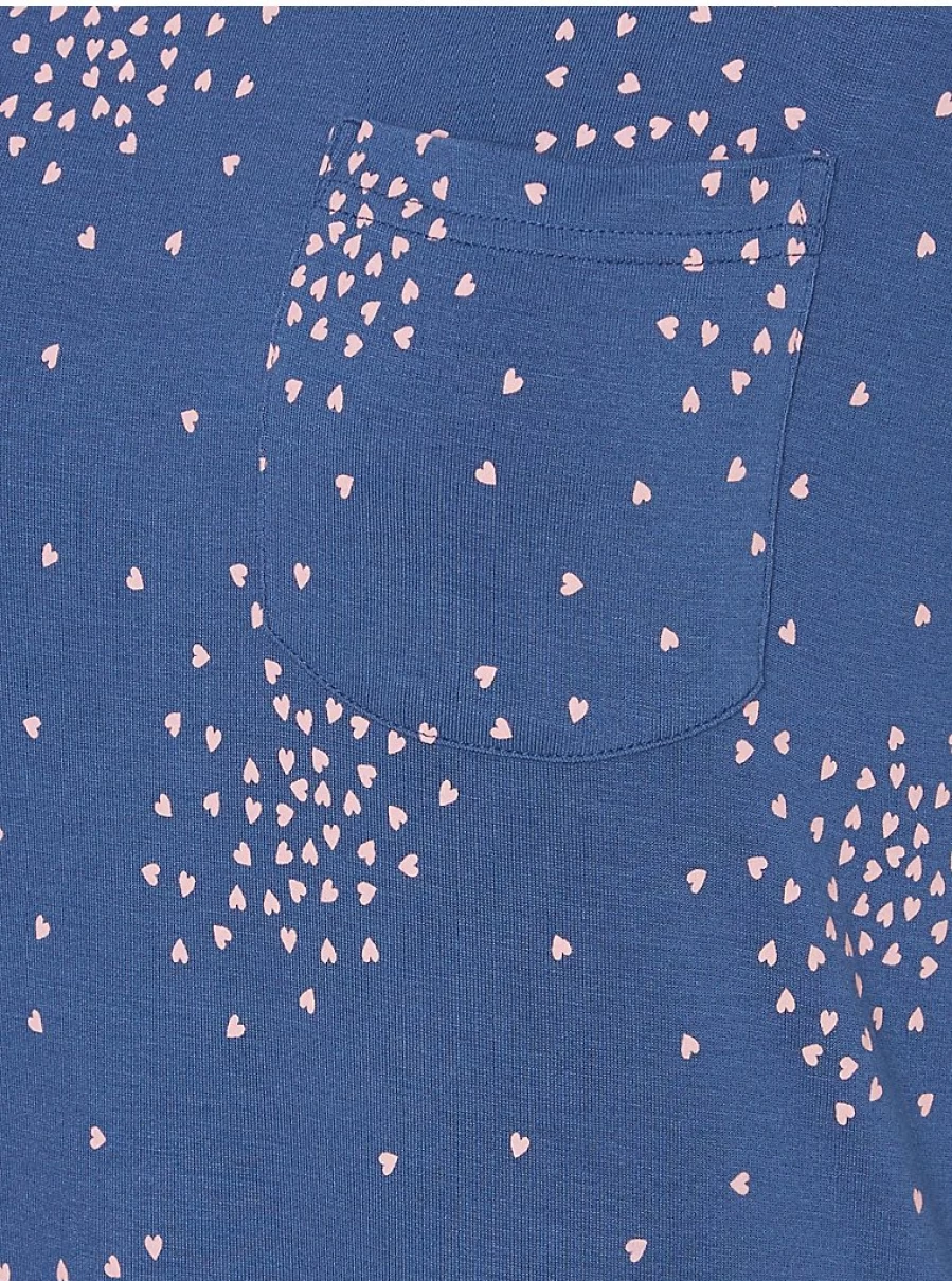 "George at Asda Blue Heart Print Pocket Nightdress | Women's Lingerie & Sleepwear Review"
