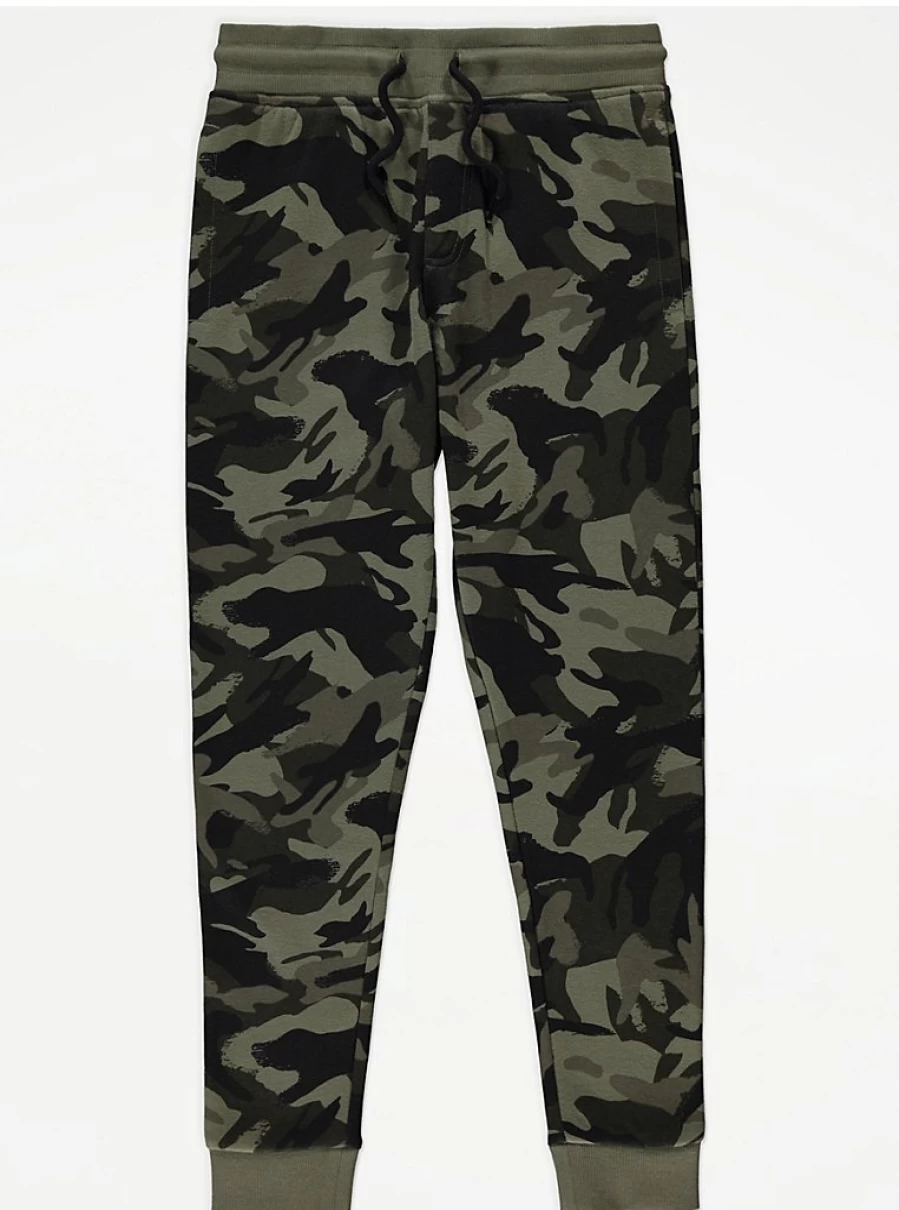 "George at Asda Boys' Khaki Camouflage Joggers – Comfortable Kids' Trousers Review"
