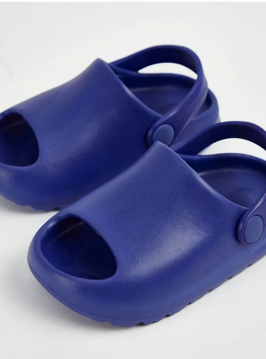 Boys' Blue Chunky Matte Slider Sandals | George at Asda | Kids' Comfortable Slide-Ons
