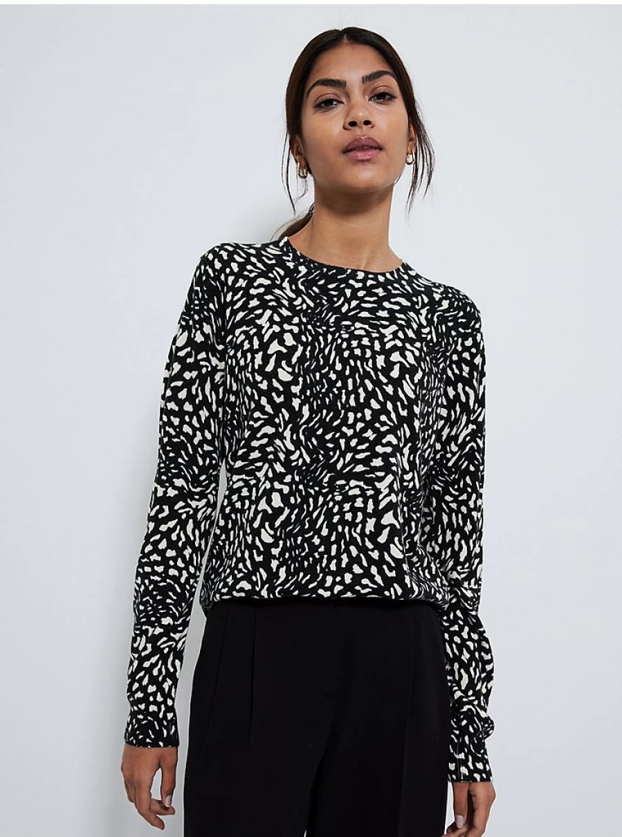Women's Lightweight Soft Touch Animal Print Jumper - George at Asda
