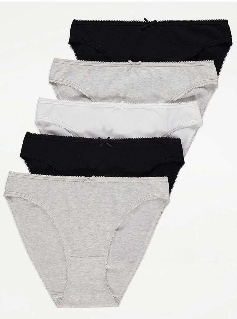 George at Asda Women's High Leg Knickers 5-Pack | Comfortable Lingerie Briefs | Multipack Underwear