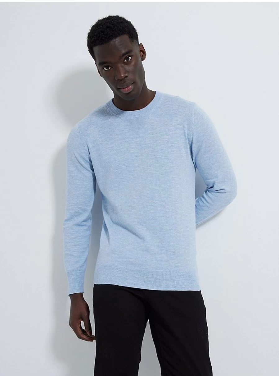 "George at Asda Men's Light Blue Fine Knit Crew Neck Jumper Review"