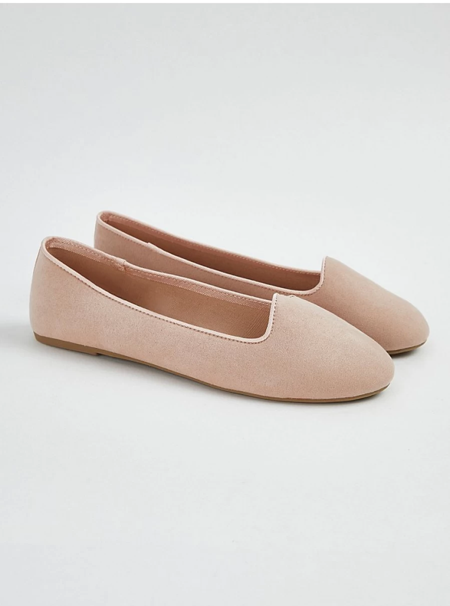 "George at Asda Women's Light Pink Canvas Ballet Flats | Comfortable & Stylish Ballet Shoes"