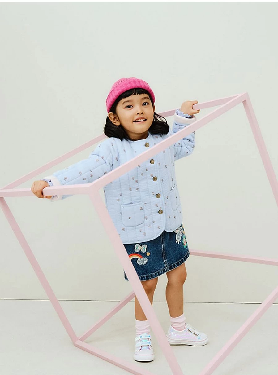 "George at Asda Kids Blue Ditsy Floral Quilted Jacket – Reviews & Features"