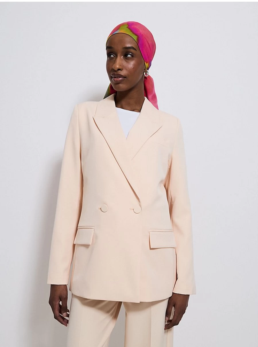 Women's Peach Double Button Blazer by George at Asda – Stylish Tailored Jacket Review