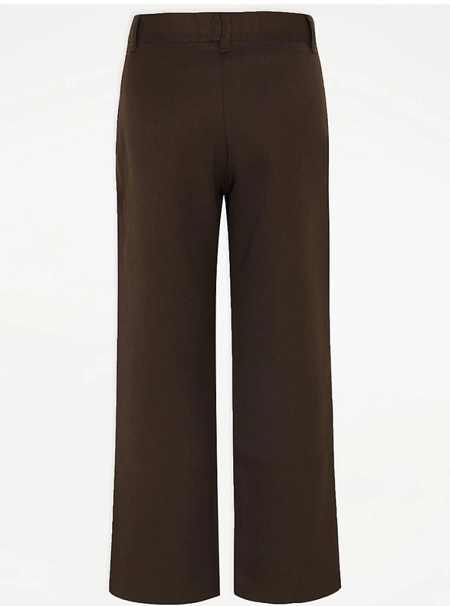 Boys' Brown School Trousers 2-Pack | Regular Fit | George at Asda