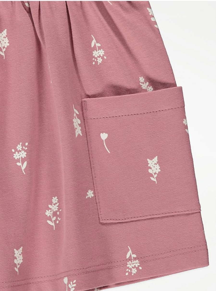"George at Asda Baby Girls' 2-Pack Floral Pocket Dresses - Assorted Ditsy Print"