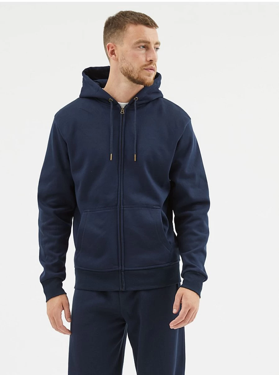 Men's Navy Zip-Up Hoodie | George at Asda | Comfortable & Stylish