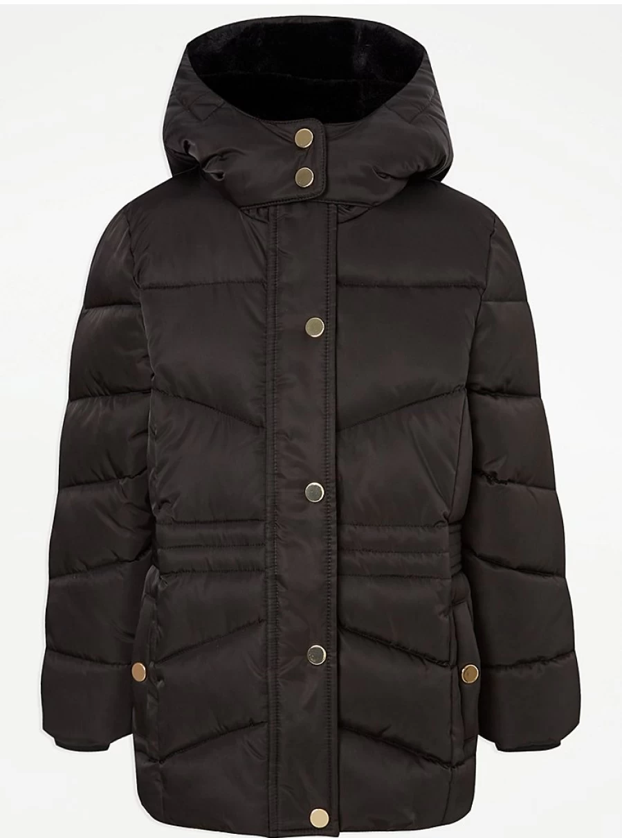 "George at Asda Kids Black Padded Hooded Coat Review | Warm Winter Jacket"