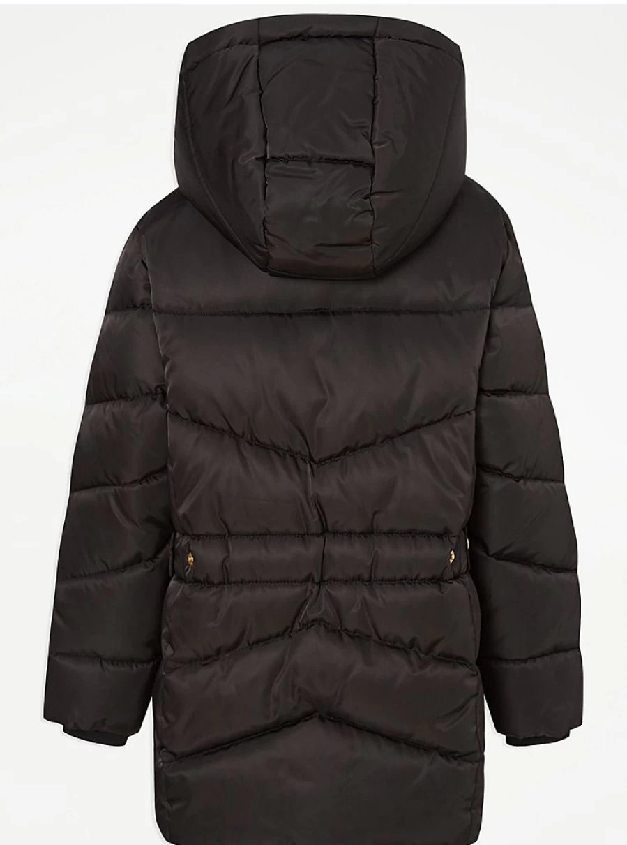 "George at Asda Kids Black Padded Hooded Coat Review | Warm Winter Jacket"