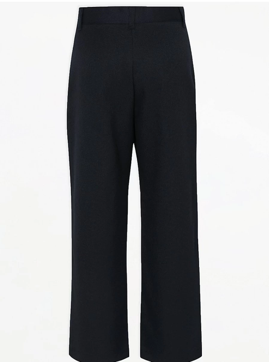 "George at Asda Boys Navy School Trousers 2-Pack – Regular Fit Long Length"