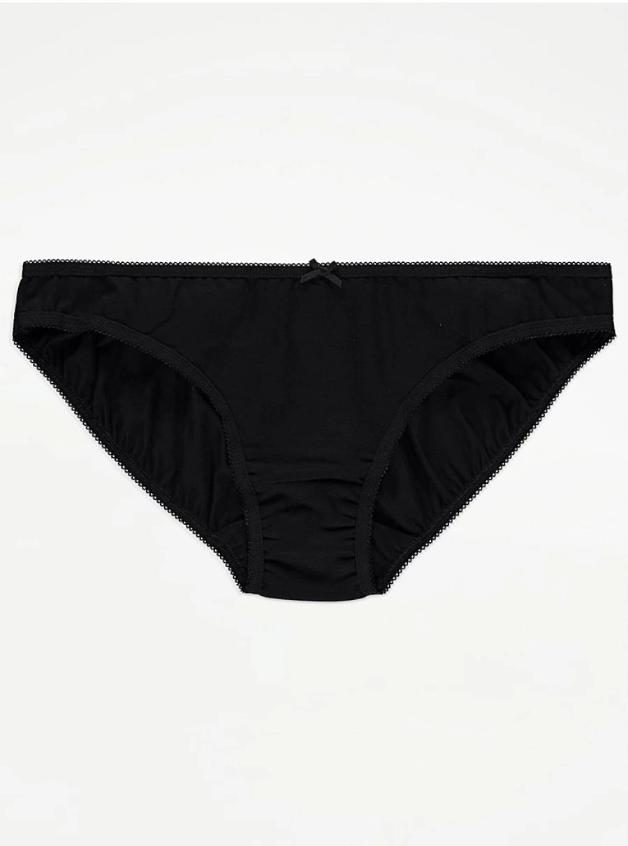 "George at Asda Black Mini Knickers 5-Pack | Comfortable Lingerie Set | Women's Underwear"