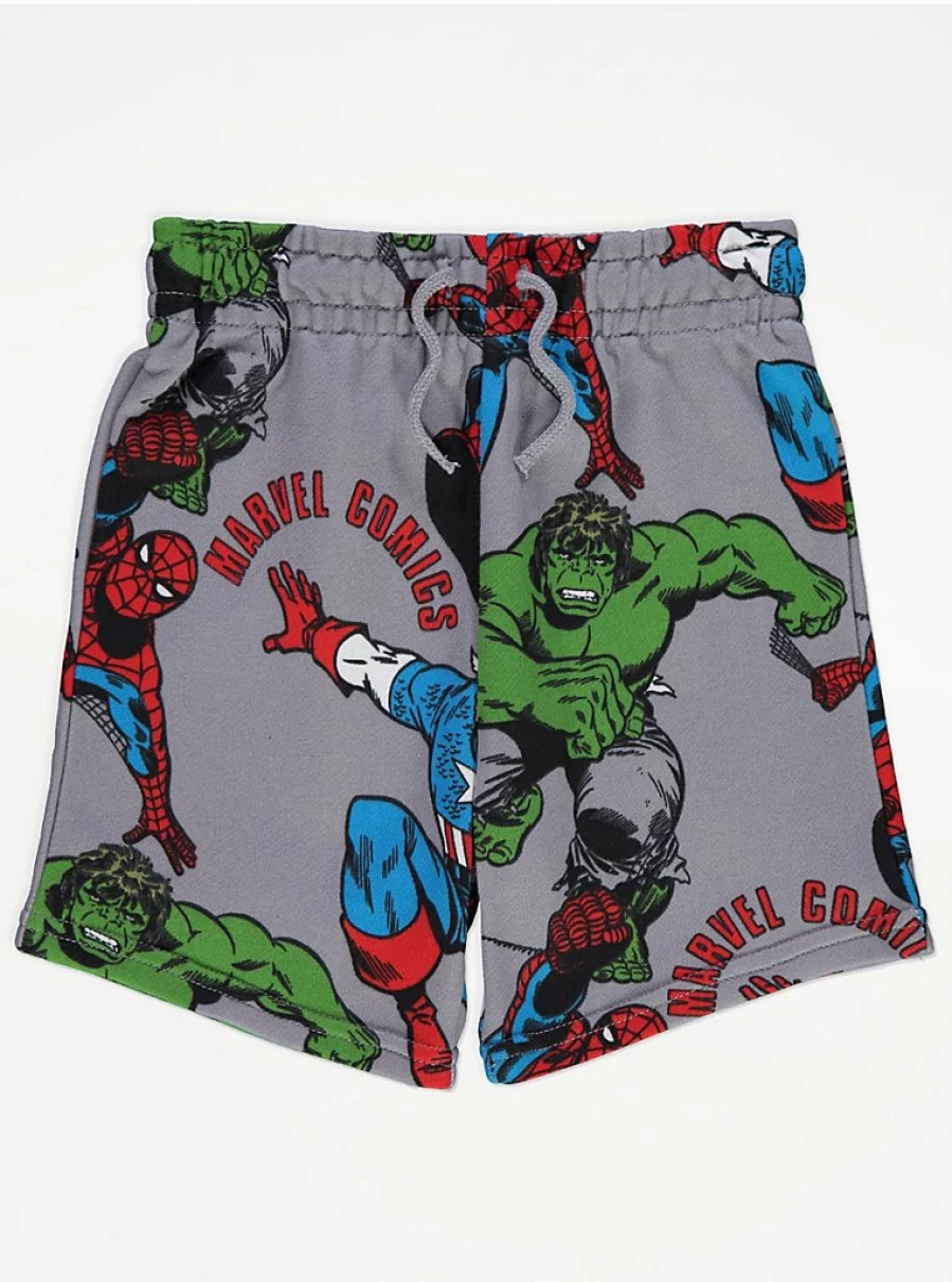 Marvel Avengers Grey Boys' Jersey Shorts | George at Asda | Kids' Superhero Comfort Wear
