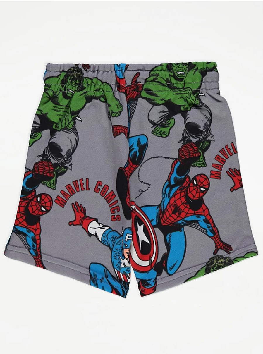 Marvel Avengers Grey Boys' Jersey Shorts | George at Asda | Kids' Superhero Comfort Wear
