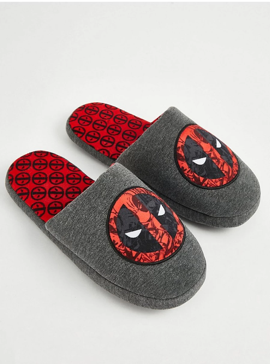 Men's Marvel Deadpool Mule Slippers by George at Asda | Comfort & Style