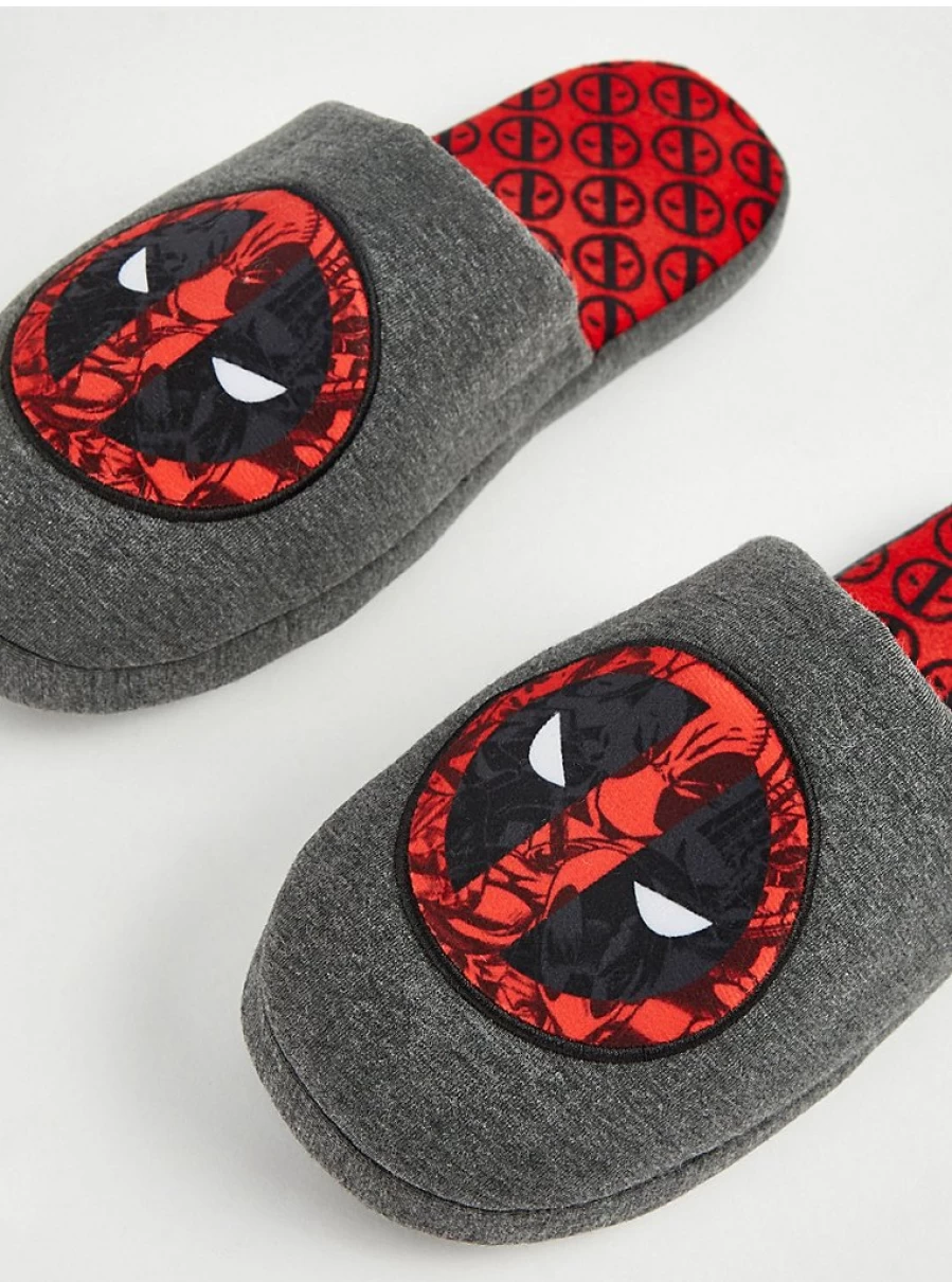 Men's Marvel Deadpool Mule Slippers by George at Asda | Comfort & Style
