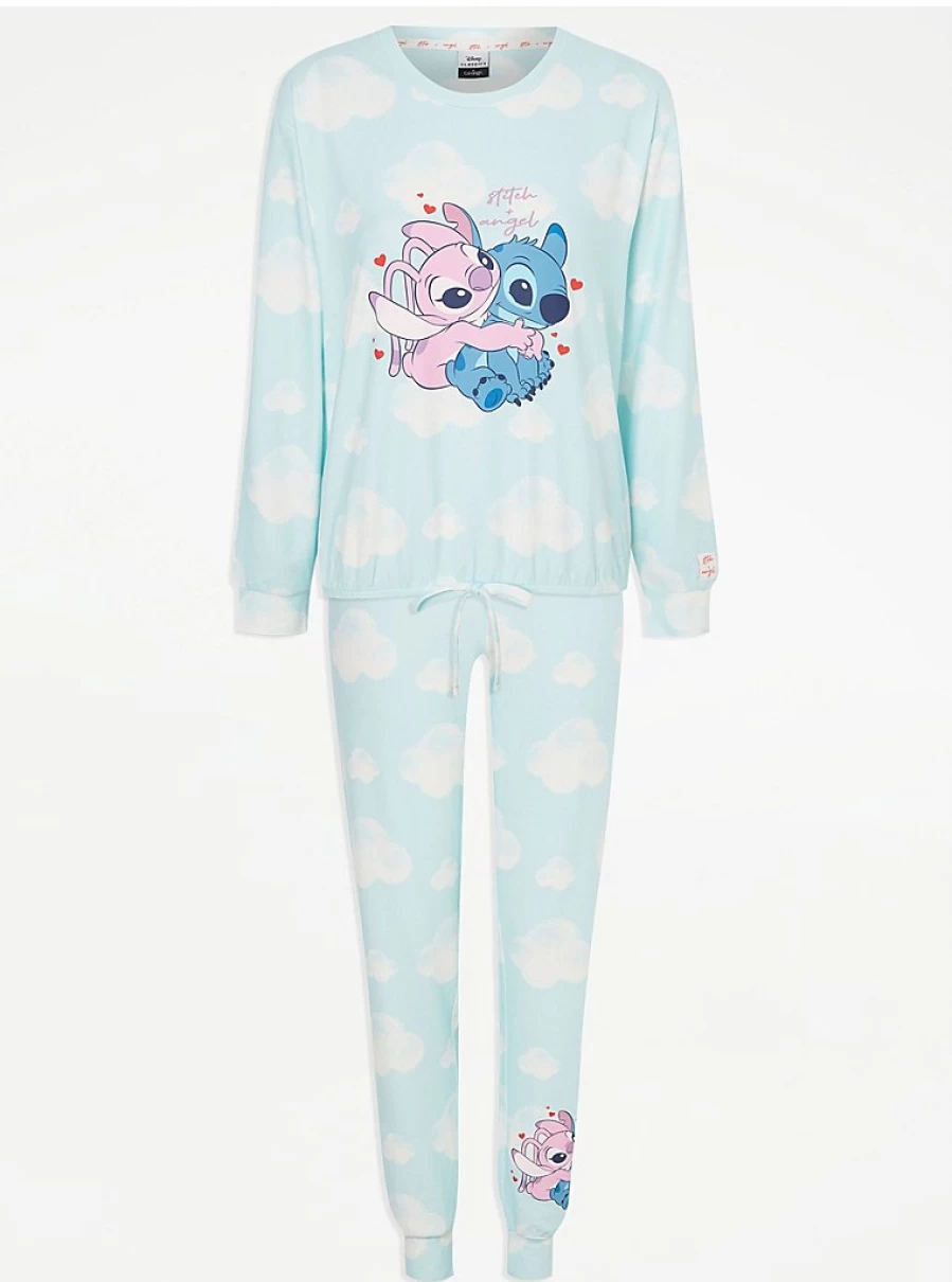 Disney Lilo & Stitch Soft Touch Pyjamas | Cloud Comfort Sleepwear | George at Asda