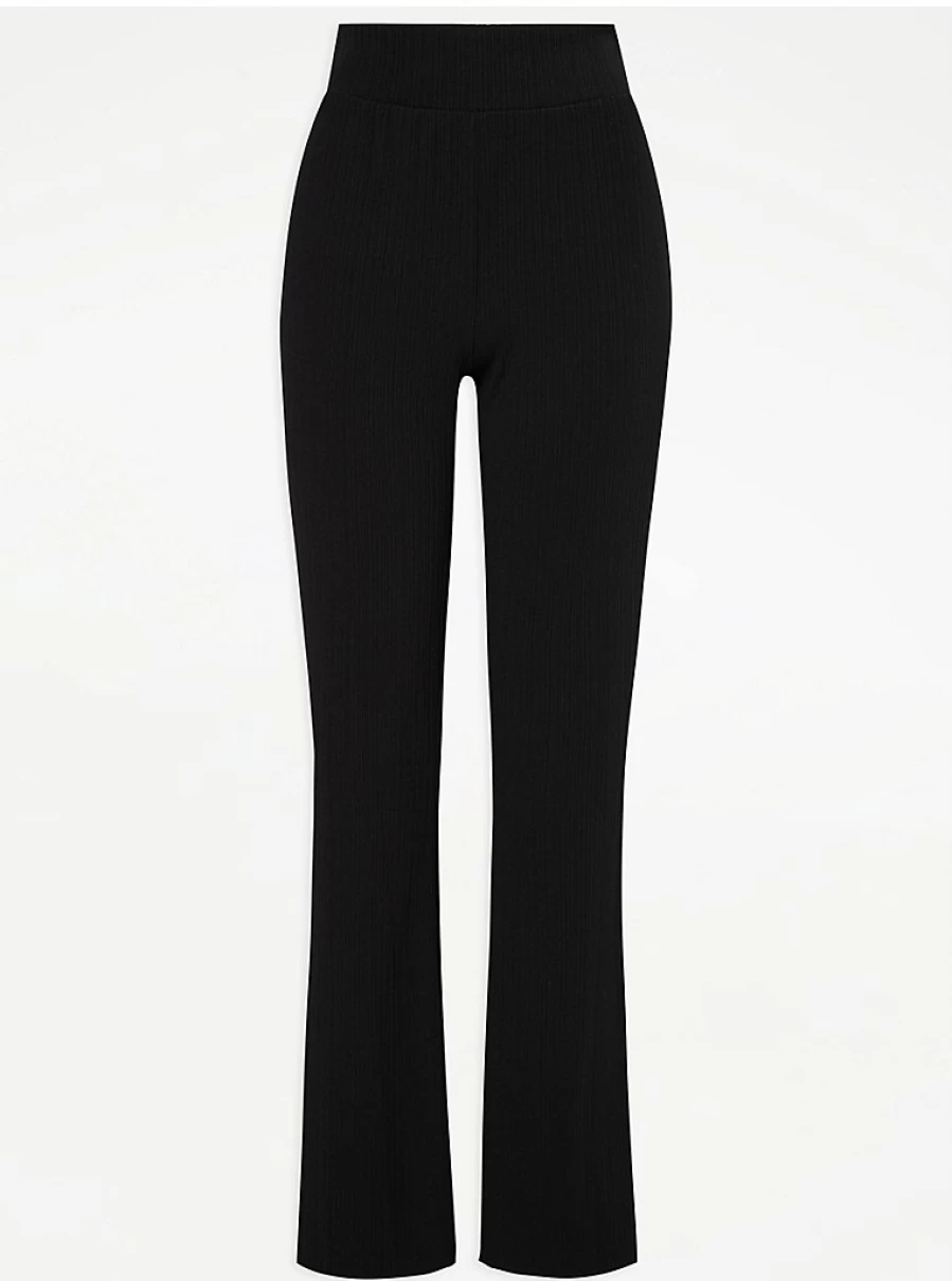 "George at Asda Women's Black Plisse Kick Flare Trousers Review & Fit Guide"
