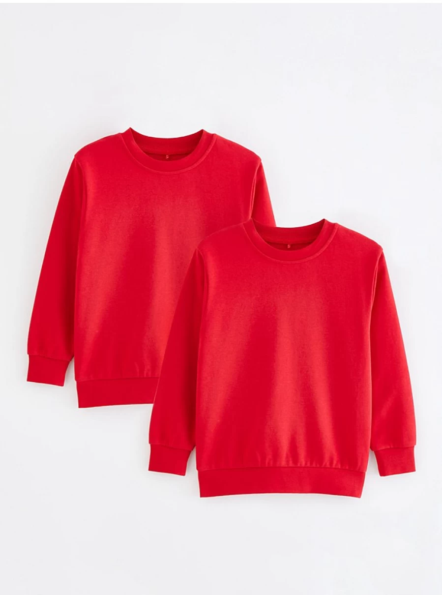 "George at Asda 2 Pack School Sweatshirts for Kids | Comfortable & Durable Uniform Pullovers"