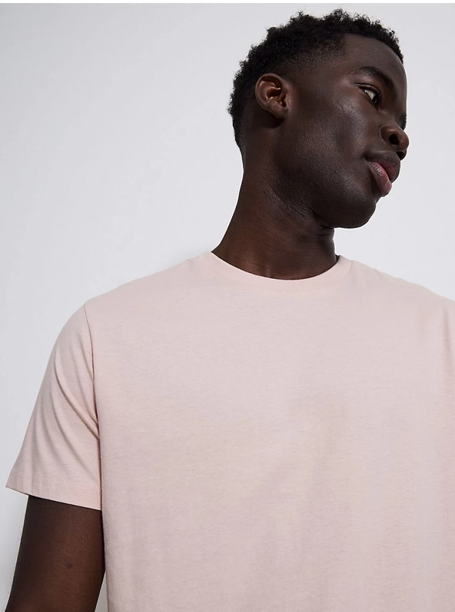 "George at Asda Men's Light Pink Crew Neck T-Shirt – Comfort Fit & Stylish Design"