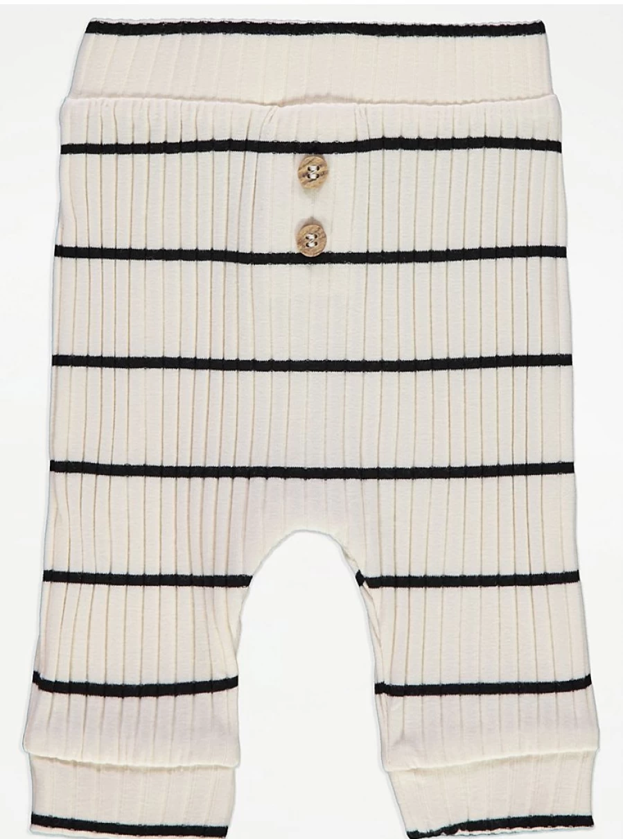 "George at Asda Boys' Stripe Ribbed Long Sleeve Top and Leggings Outfit Reviews"