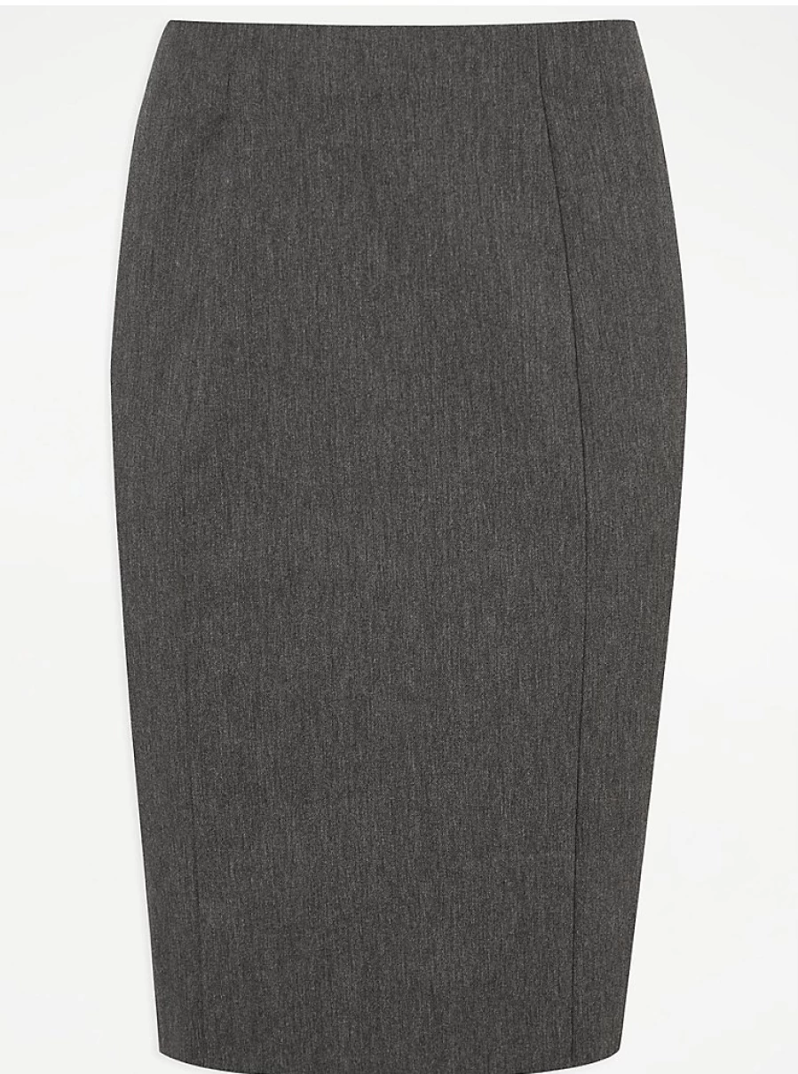"George at Asda Grey Pencil School Skirt for Senior Girls – Comfortable & Stylish Uniform"