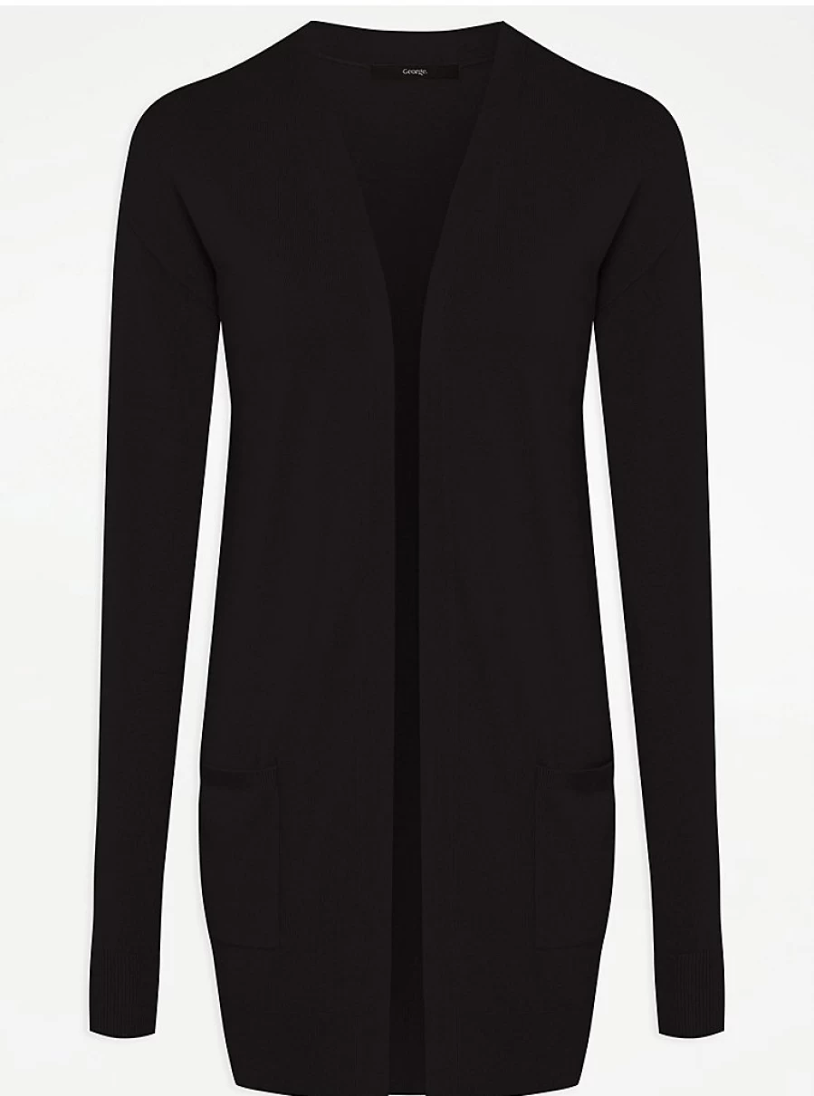 Black Edge-To-Edge Cardigan for Women | George at Asda | Cozy Knitwear Review