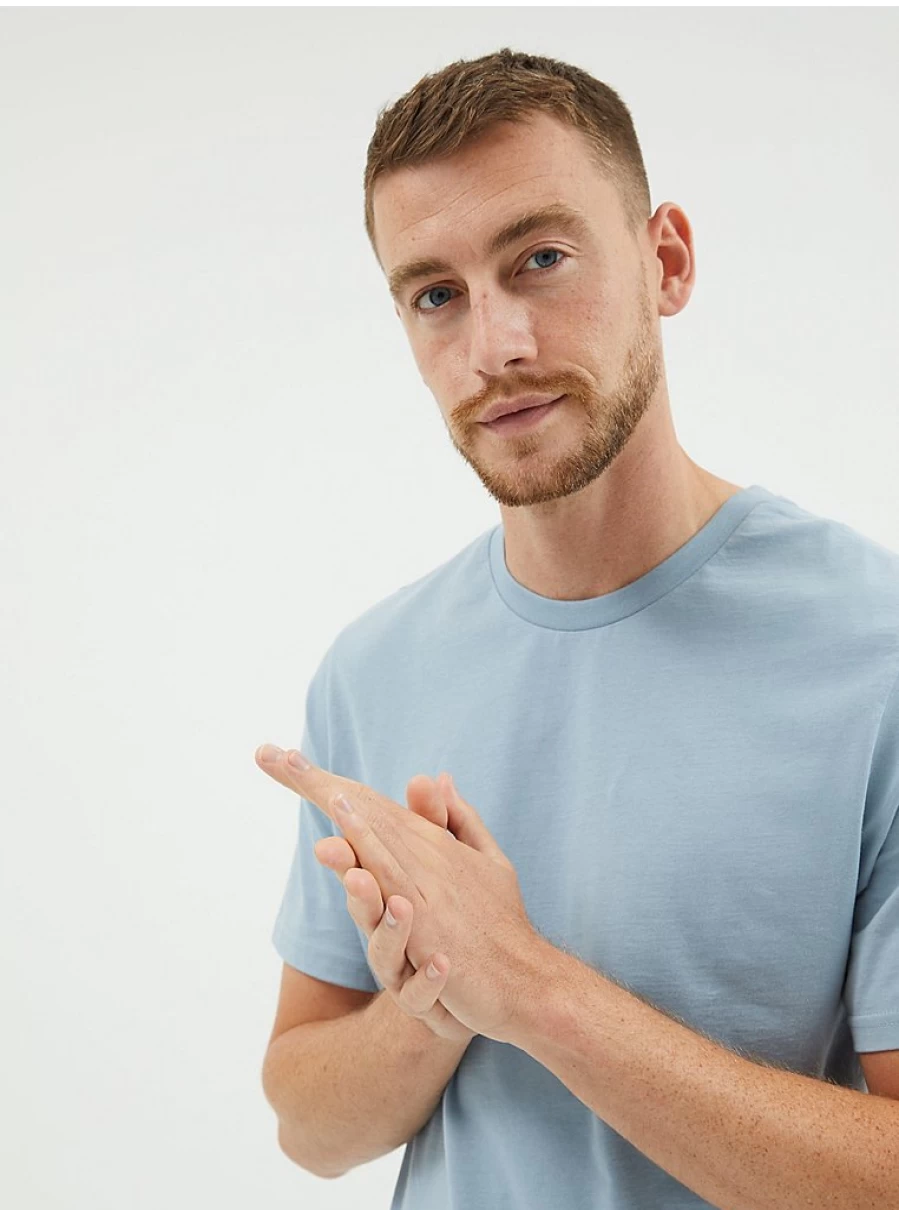 George at Asda Men's Blue Crew Neck T-Shirt - Comfort Fit Casual Wear Review