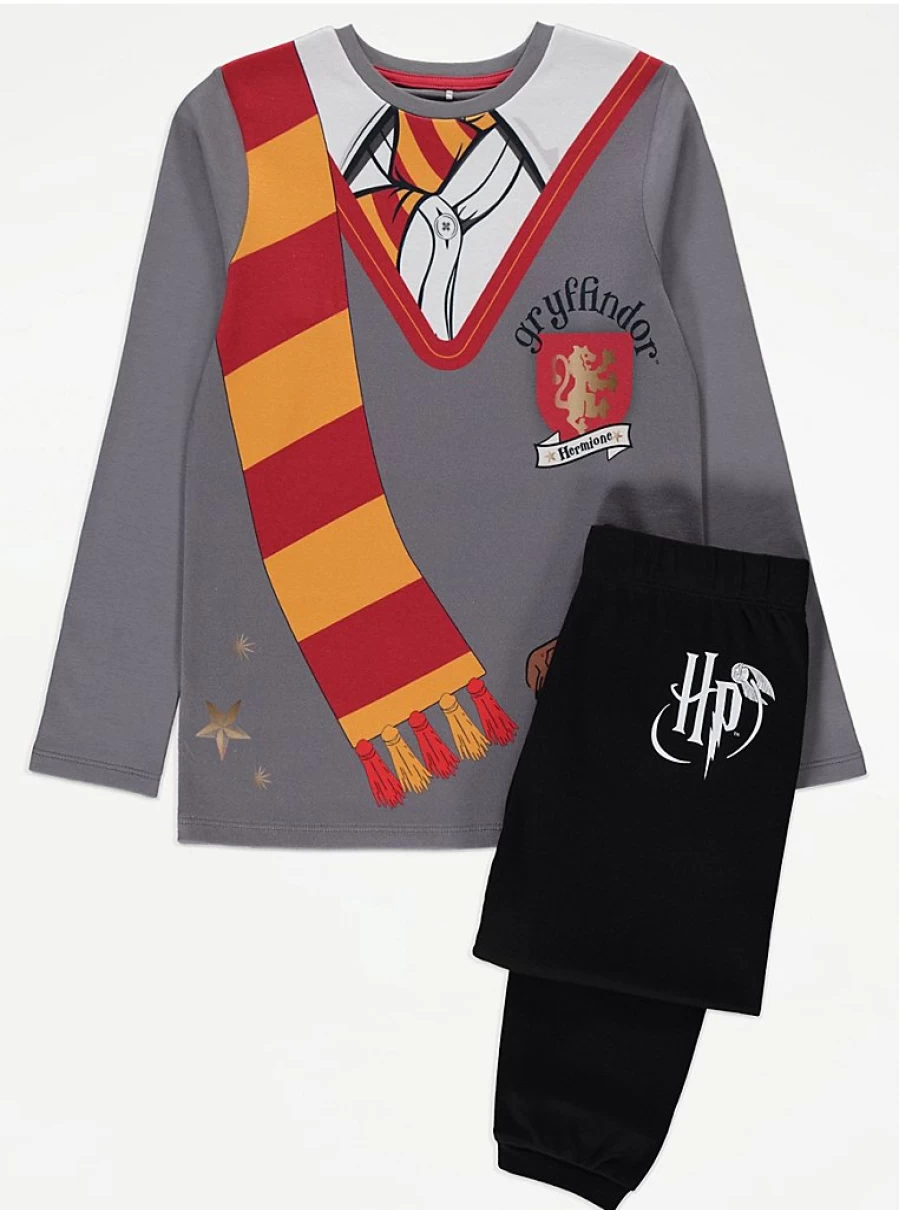 "George at Asda Kids Harry Potter Hermione Granger Costume Pyjamas – Long Sleeve Sleepwear"