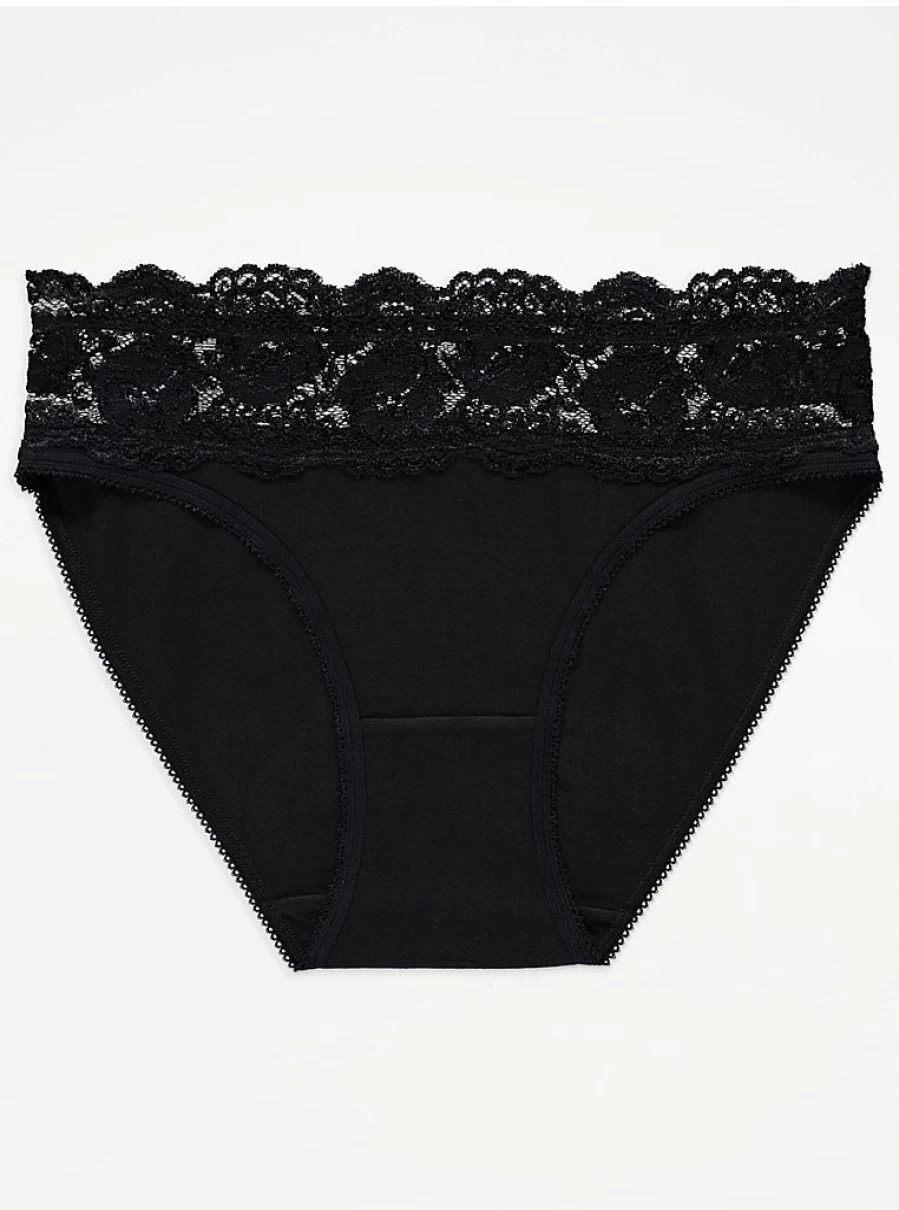 George at Asda Black Lace High Leg Knickers 5-Pack - Women's Lingerie Set Review