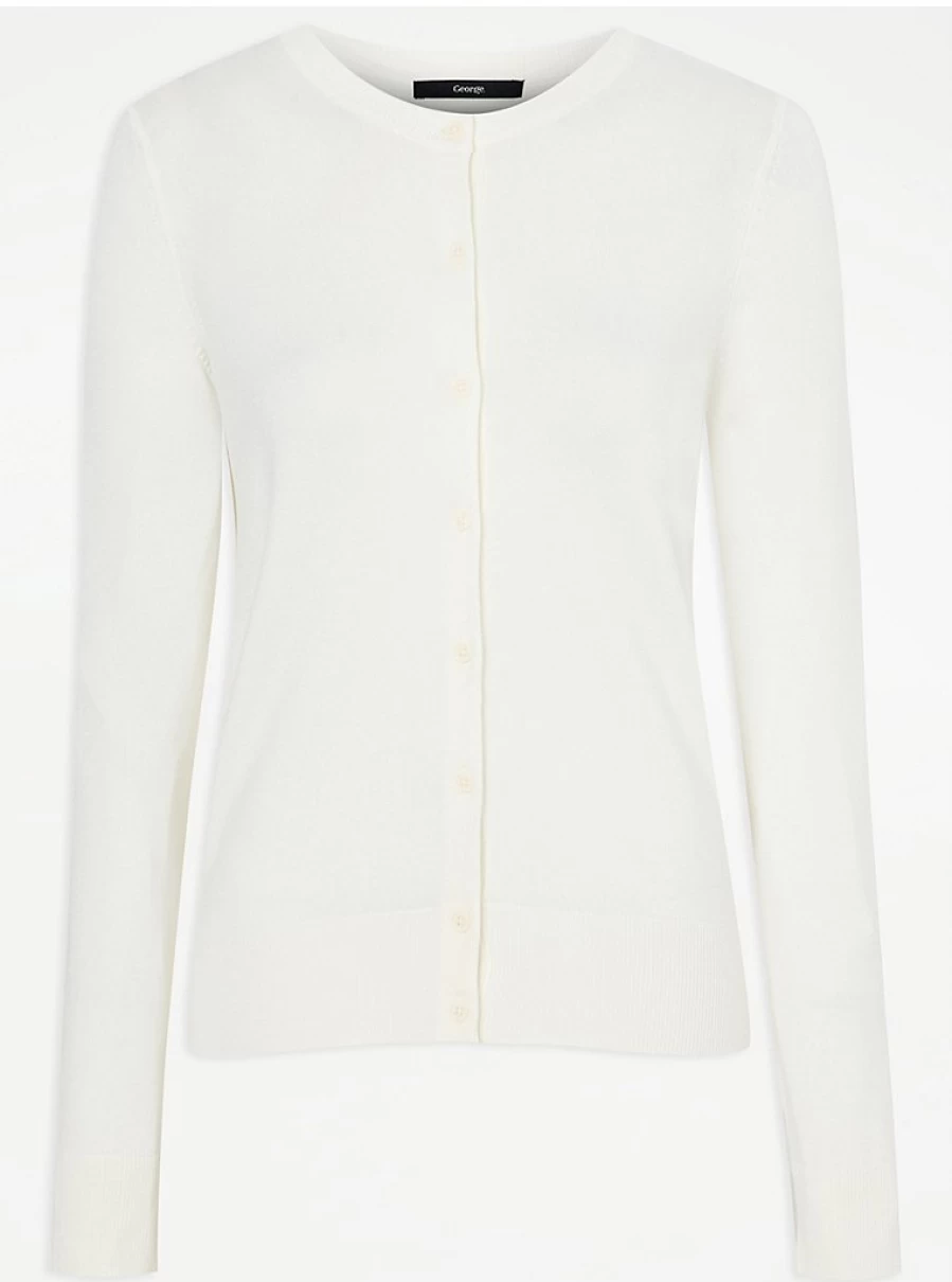 Women's Ivory Button Front Cardigan - George at Asda Cozy Knit Sweater Review