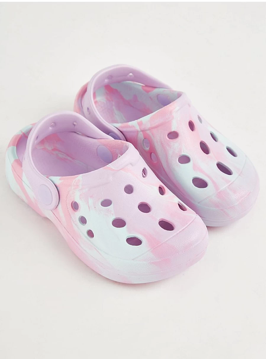 Pink Tie Dye Clogs for Girls | George at Asda Kids' Shoes Review