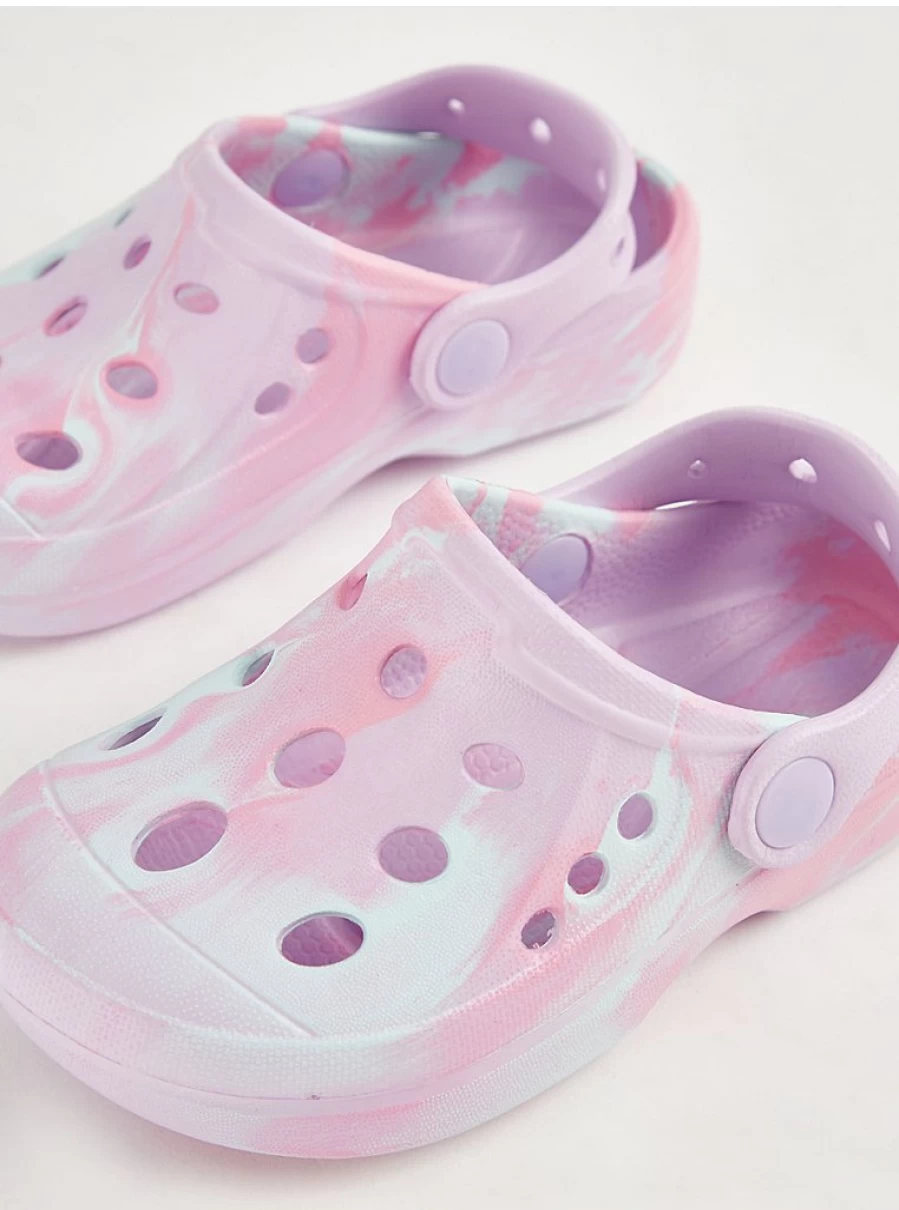 Pink Tie Dye Clogs for Girls | George at Asda Kids' Shoes Review