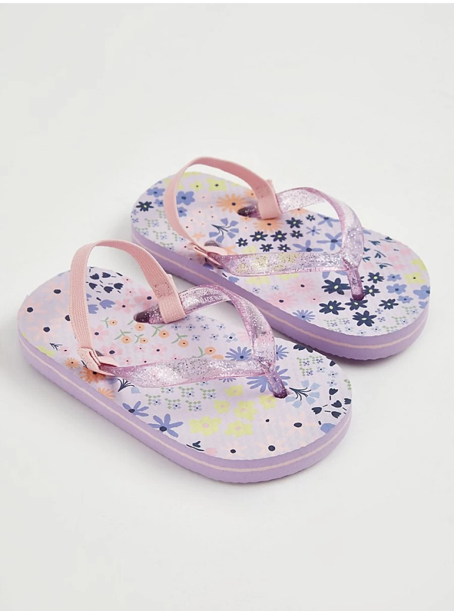 "George at Asda Girls' Lilac Floral Flip Flops – Comfortable Kids' Sandals Review"