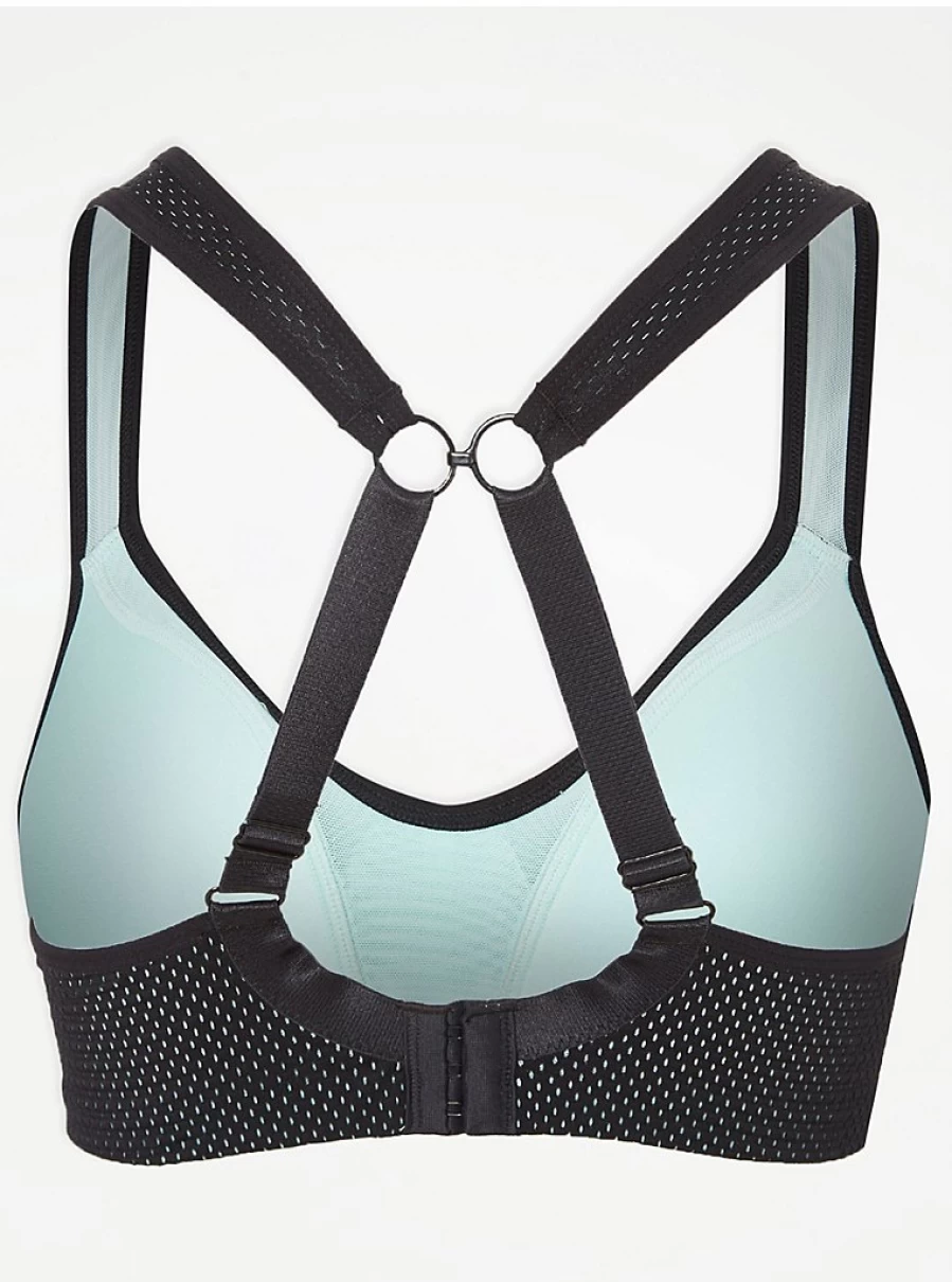 "George at Asda Women's Black Sports Bra – 2 Sizes Bigger for Enhanced Support | Lingerie Reviews"