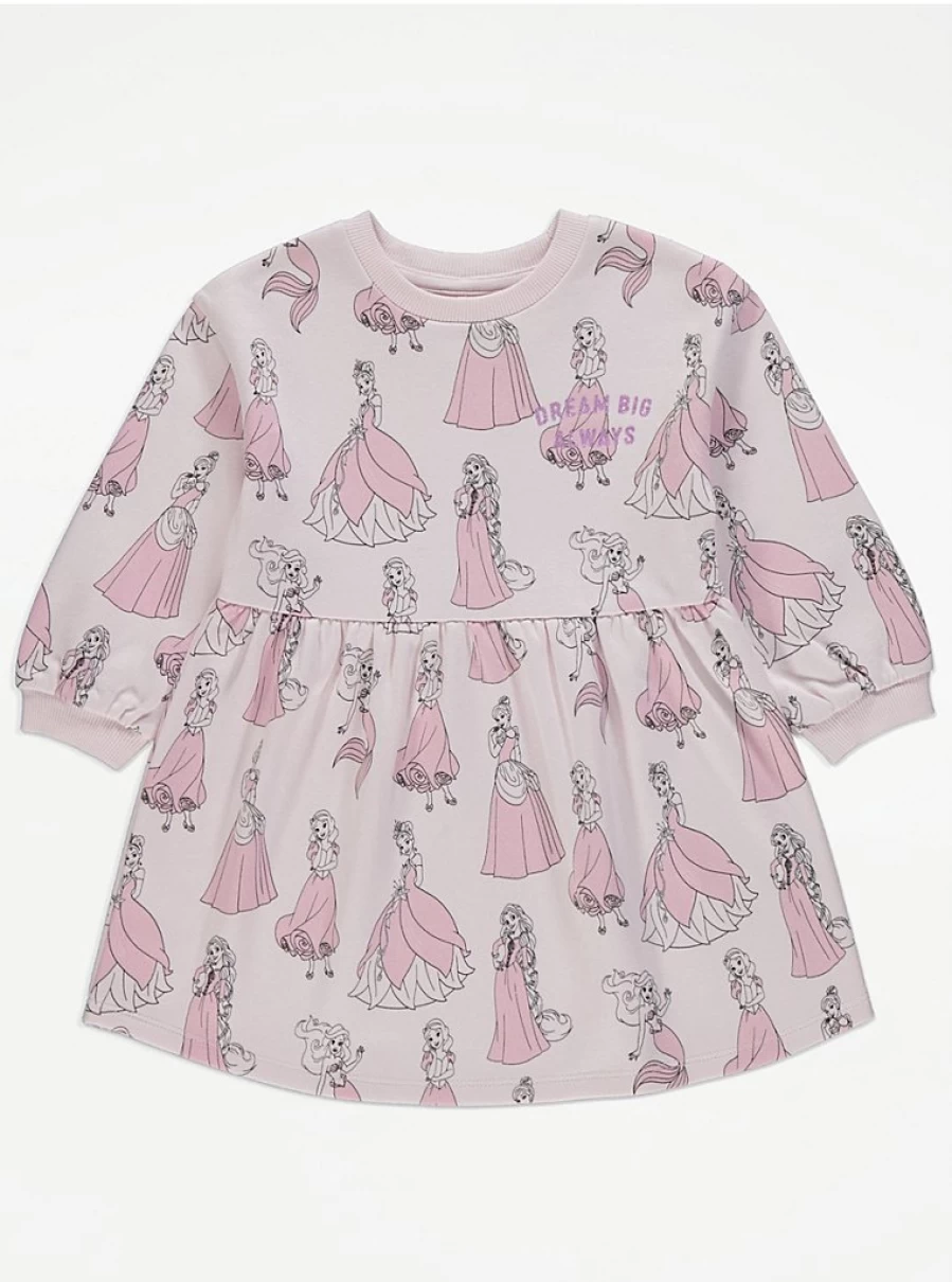 "George at Asda Disney Princess Pink Knit Sweater Dress for Girls – Kids’ Casual Wear Review"