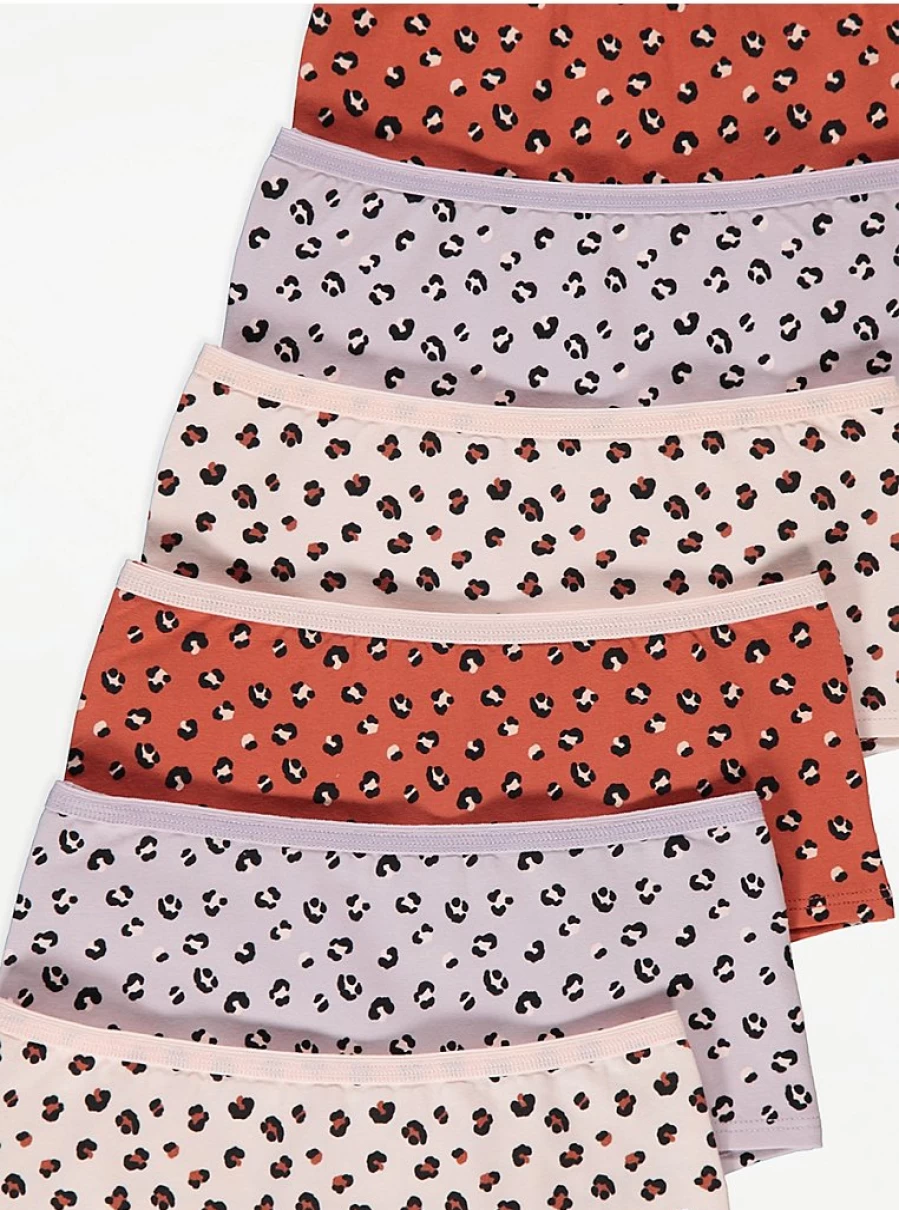 "George at Asda Kids' Leopard Print Shorts 7-Pack | Comfortable & Stylish"