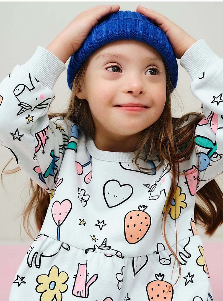 "George at Asda Blue Fun Printed Sweater Dress for Girls – Kids’ Comfortable & Stylish Outfit Reviews"