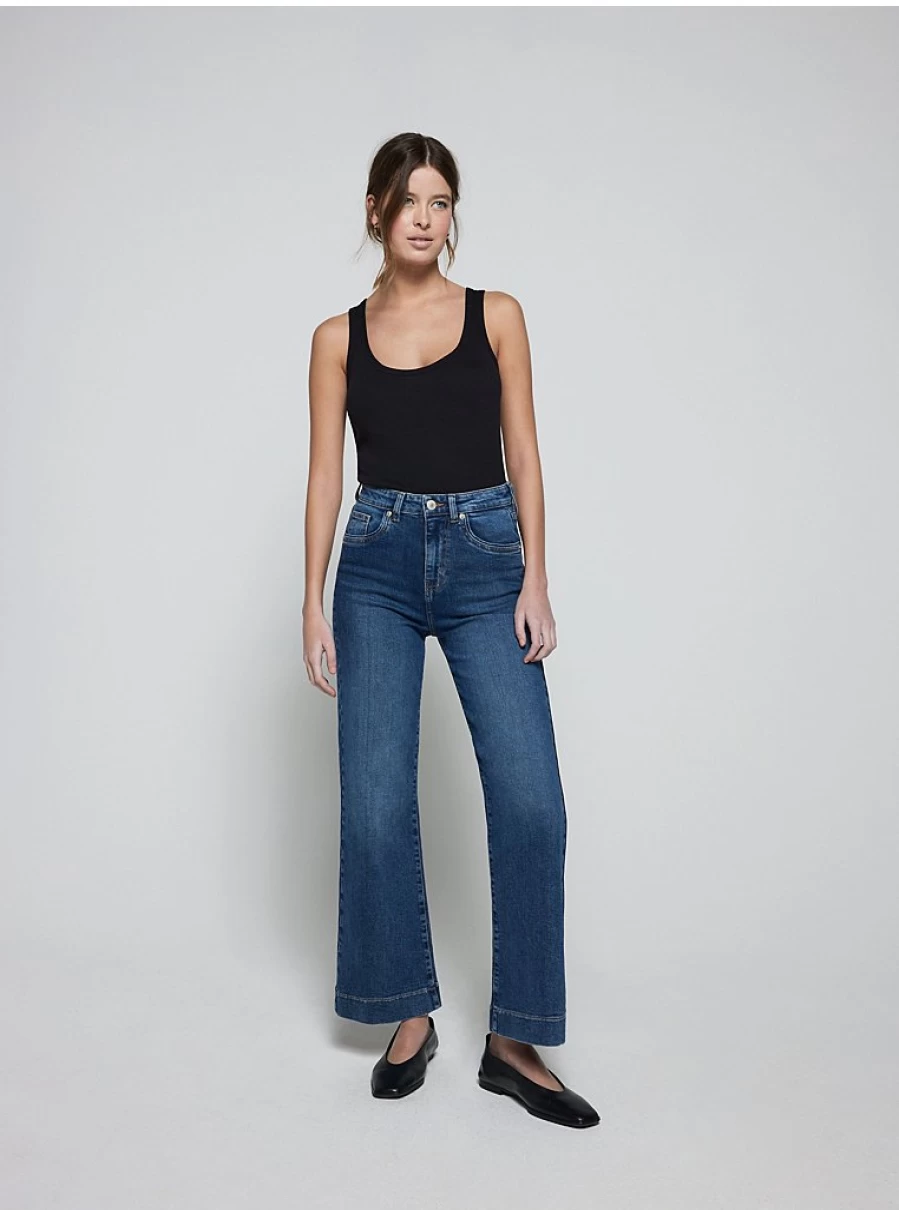 Women's Wide Leg Cropped Jeans | Comfort Fit Denim Pants | George at Asda