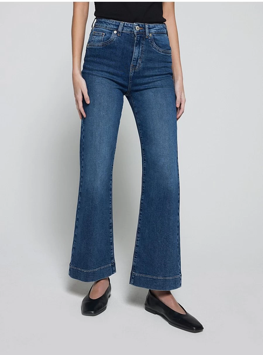 Women's Wide Leg Cropped Jeans | Comfort Fit Denim Pants | George at Asda