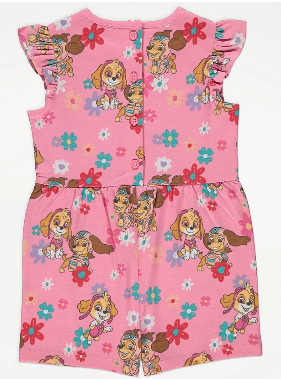 Paw Patrol Pink Jersey Playsuit for Girls | George at Asda | Kids' Costume Outfit