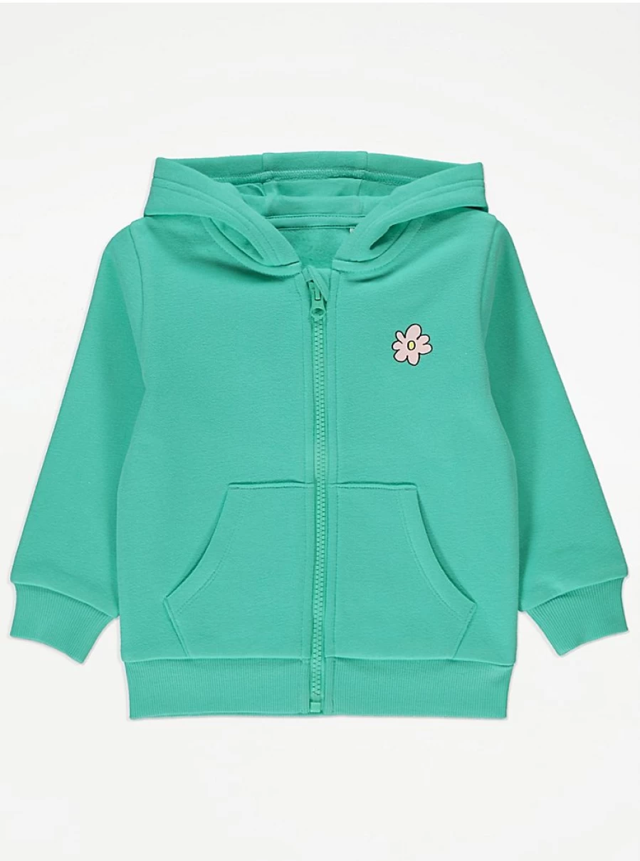 "George at Asda Kids Green Floral Zip-Up Hoodie | Review & Features"