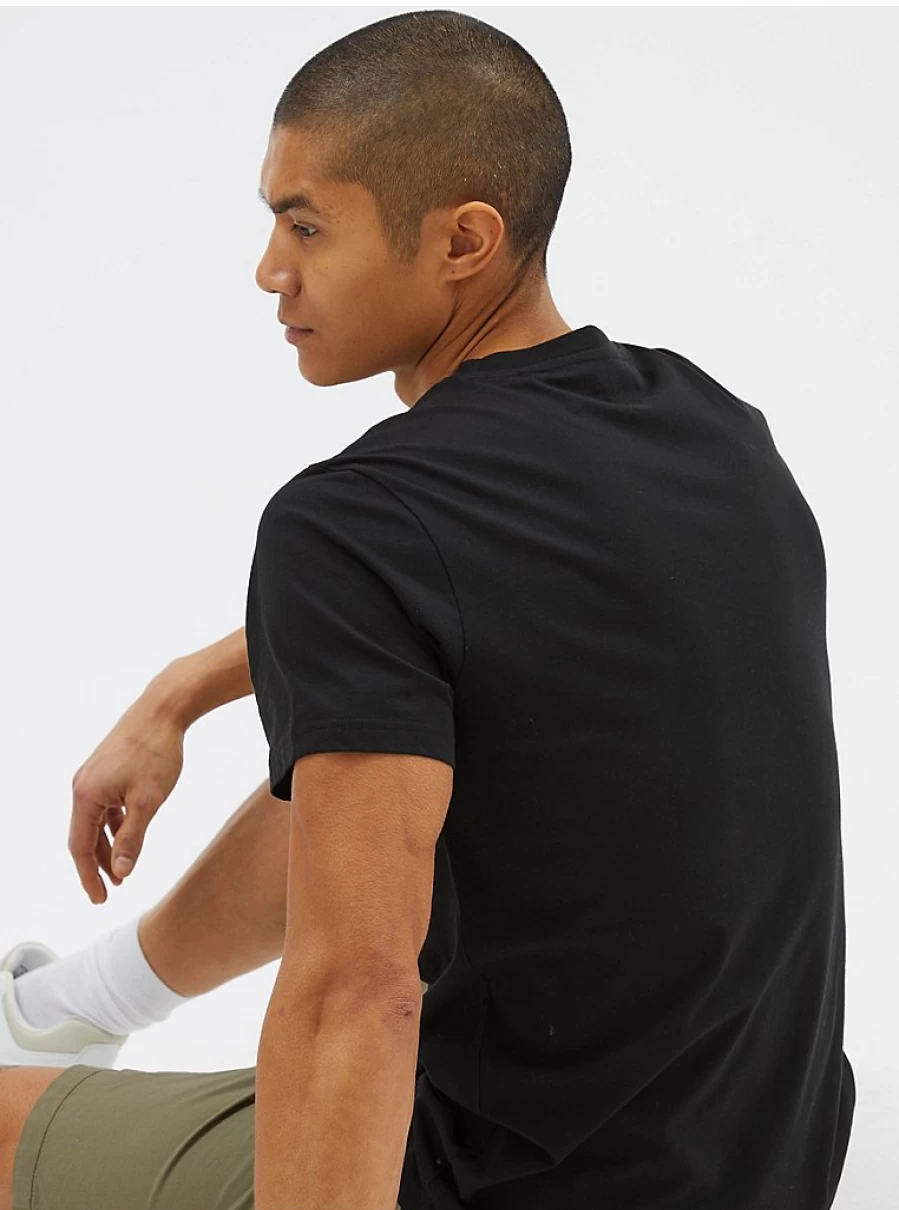 George at Asda Men's Black Slim Fit Plain T-Shirt - Comfortable & Stylish Basic Tee
