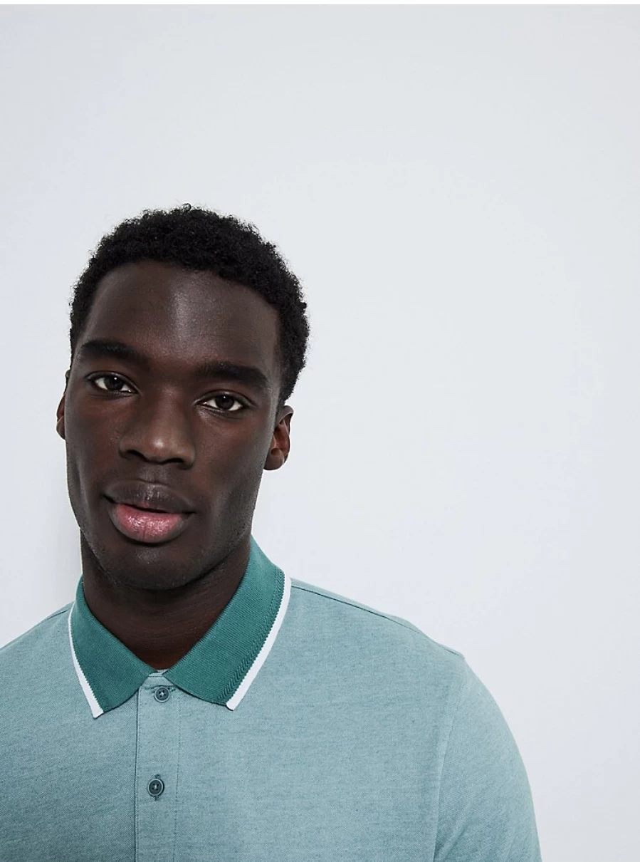 "George at Asda Men's Green Cotton Blend Polo Shirt – Comfort & Style"