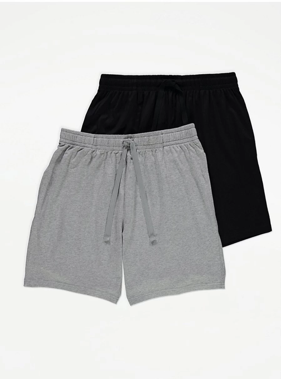 "George at Asda Men's Jersey Lounge Shorts 2-Pack – Comfort & Style"