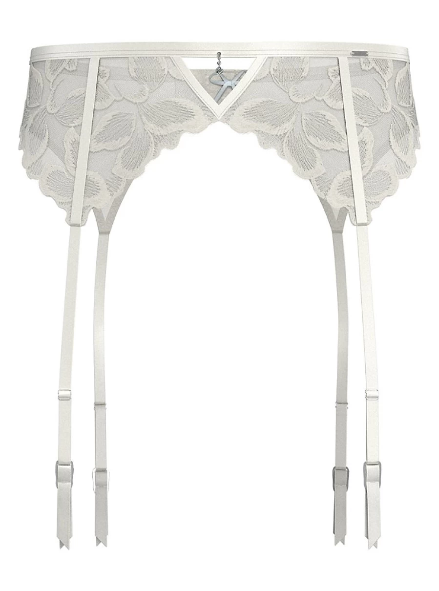 Elegant White Embroidered Bridal Suspenders Lingerie by George at Asda | Wedding Garter Reviews