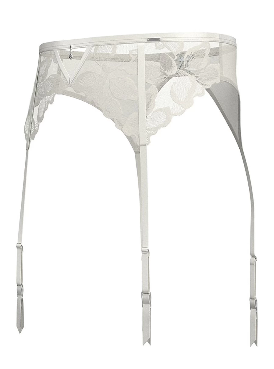 Elegant White Embroidered Bridal Suspenders Lingerie by George at Asda | Wedding Garter Reviews
