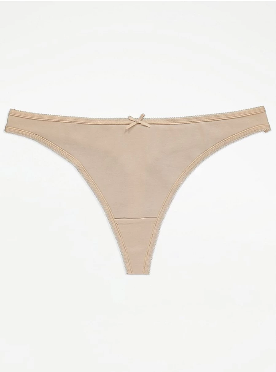"George at Asda Nude Thongs 5-Pack | Seamless Lingerie Underwear Set"