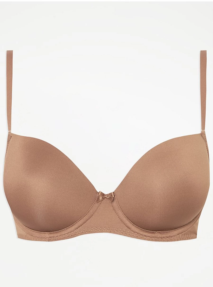 Women's Medium Nude Underwire T-Shirt Bra - Comfort & Support | George at Asda